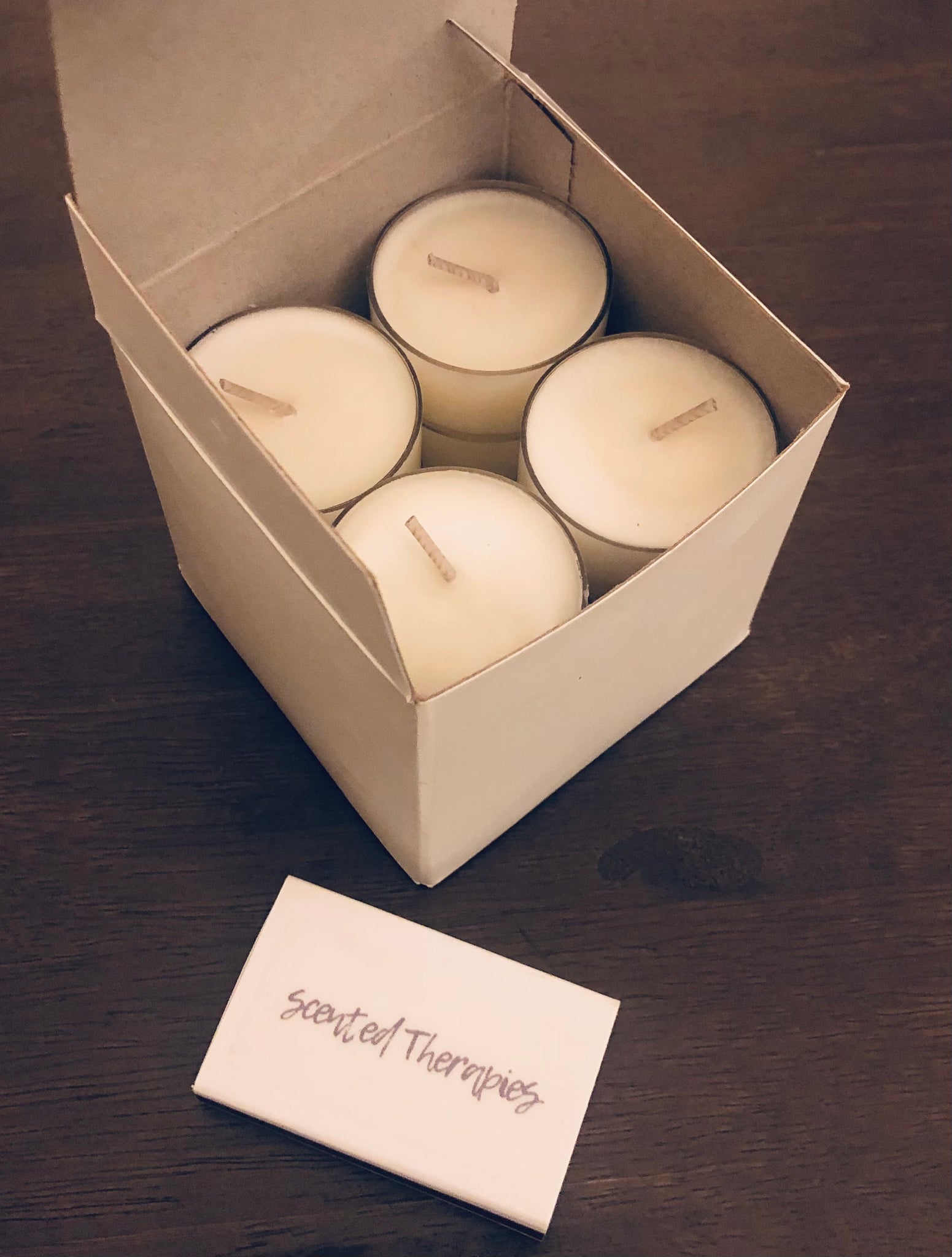 Unscented Soy Tea Lights- 12 pack