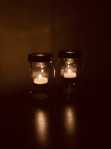 Mason Jar Tea Light Lamps